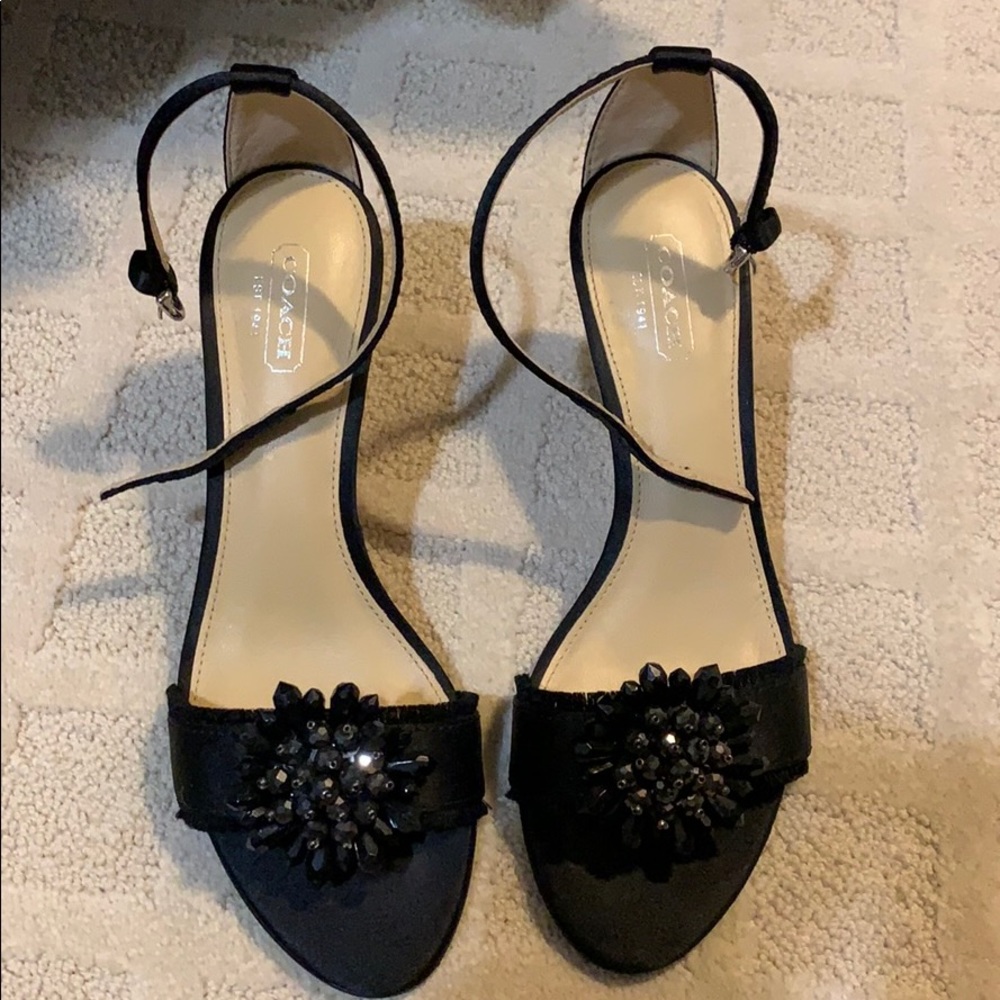 Coach high heel black shoes